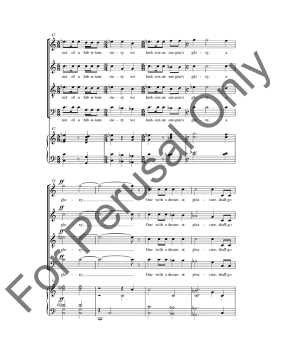 We Are The Music Makers (Choral Score) 4-Part scores gallery preview page 9