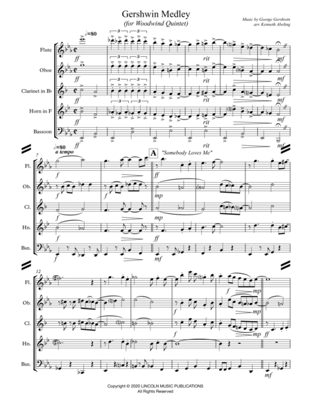 Gershwin Medley (for Woodwind Quintet) image number null