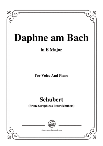 Schubert-Daphne am Bach,in E Major,for Voice&Piano image number null
