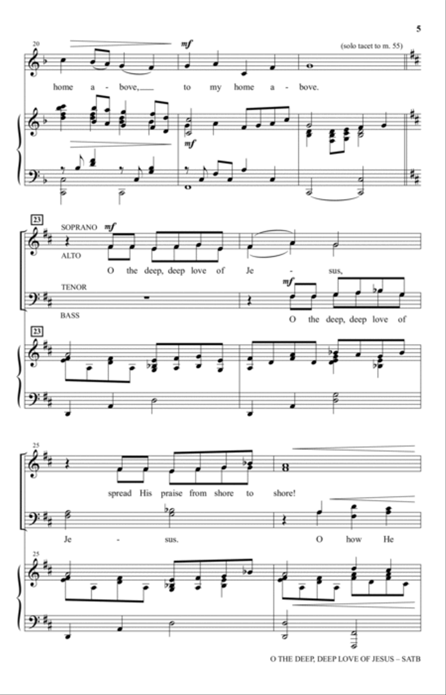 O The Deep, Deep Love Of Jesus 4-Part scores gallery preview page 3