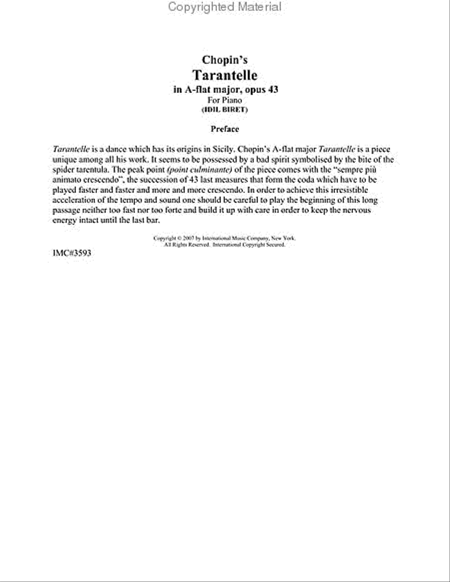 Tarantelle in Ab Major, Opus 43 Piano Solo scores gallery preview page 3