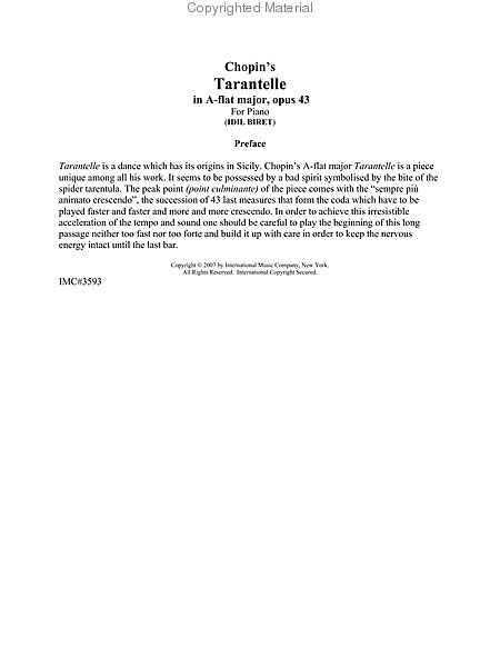 Tarantelle in Ab Major, Opus 43