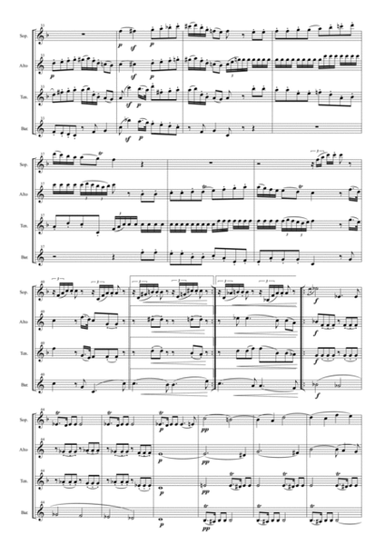 String Quartet KV 421 for Saxophone Quartet (SATB) image number null