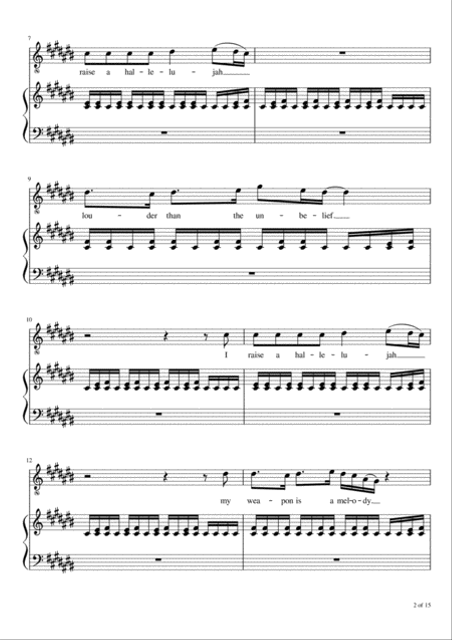 Raise A Hallelujah Voice scores gallery preview page 3