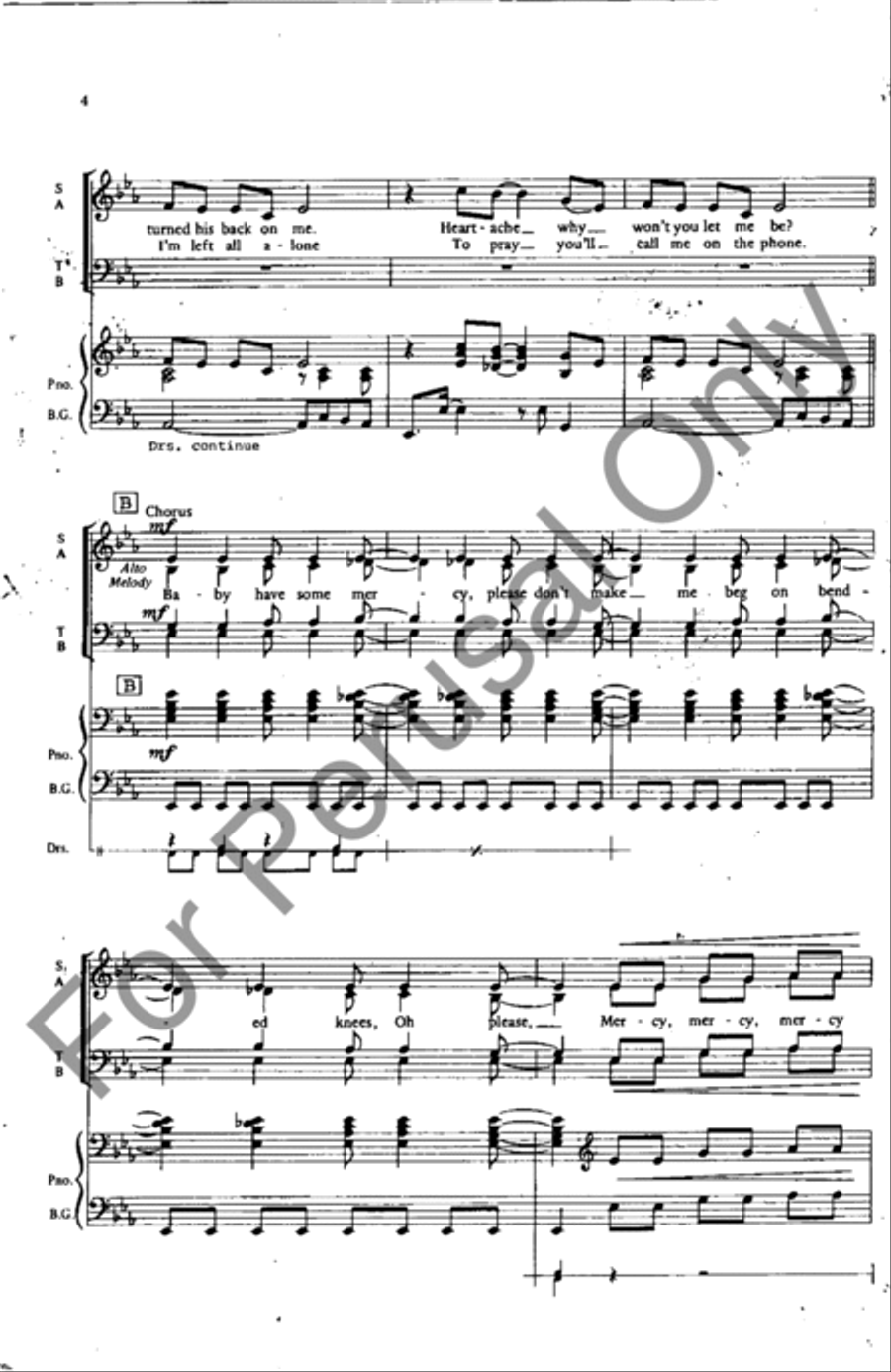 Mercy, Mercy, Mercy 4-Part scores gallery preview page 3