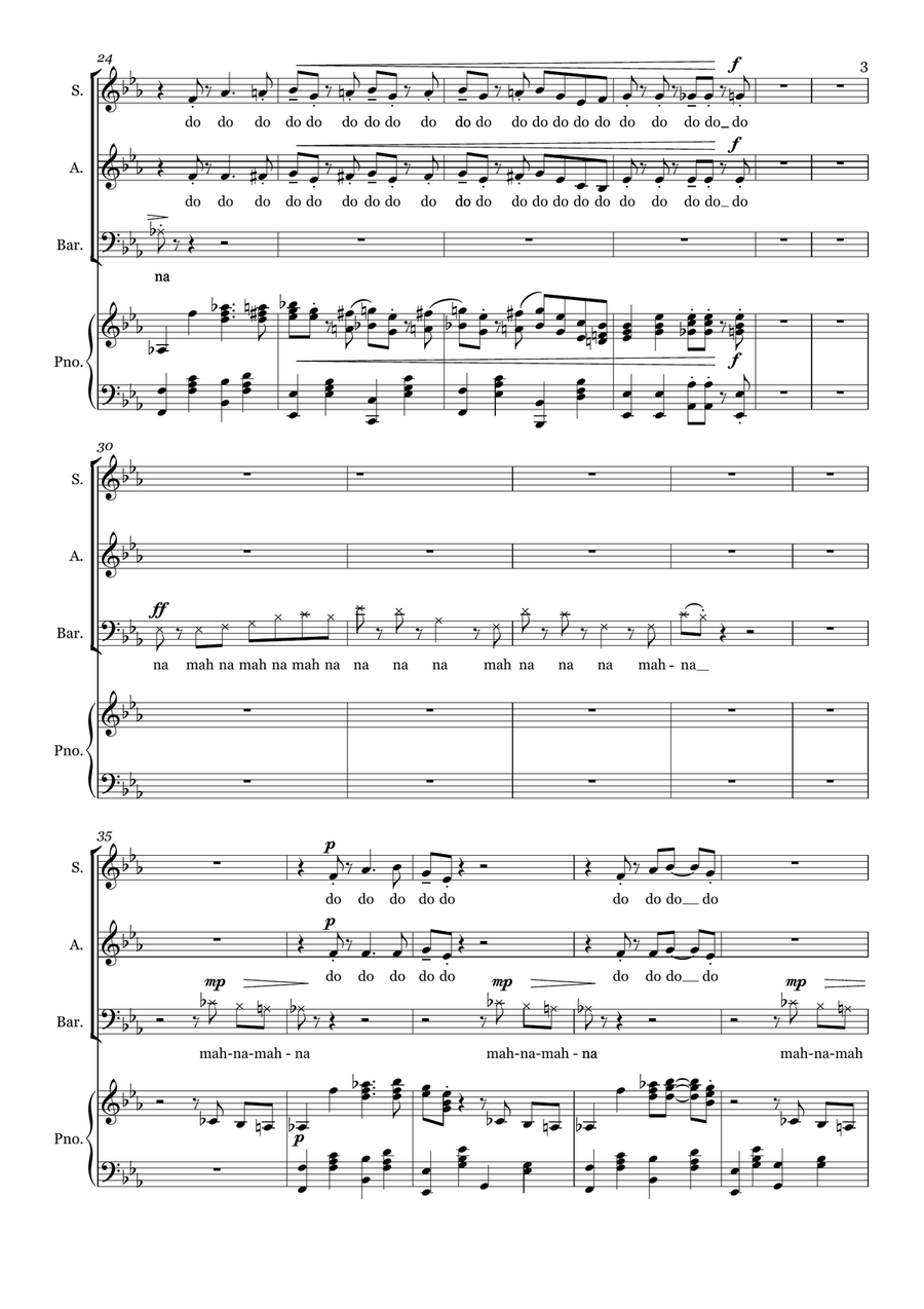 Mah-na Mah-na Mah-na Mah-na 3-Part scores gallery preview page 3