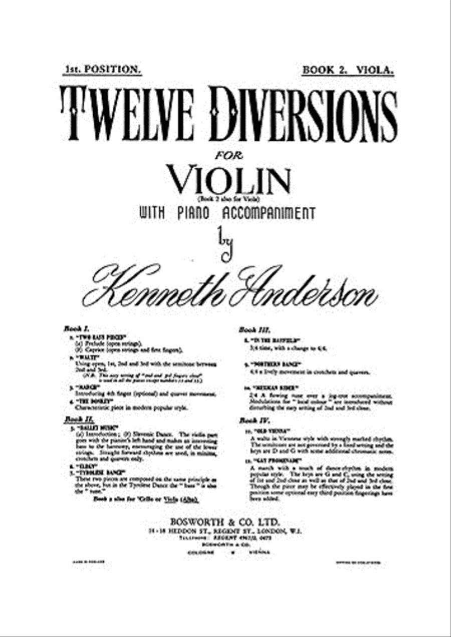 Twelve Diversions Bk2 Piano Accompaniment scores gallery preview page 1