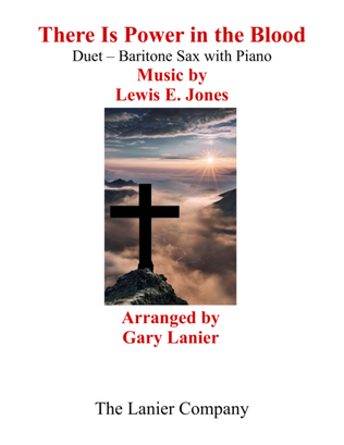 Book cover for Gary Lanier: THERE IS POWER IN THE BLOOD (Duet – Baritone Sax & Piano with Parts)