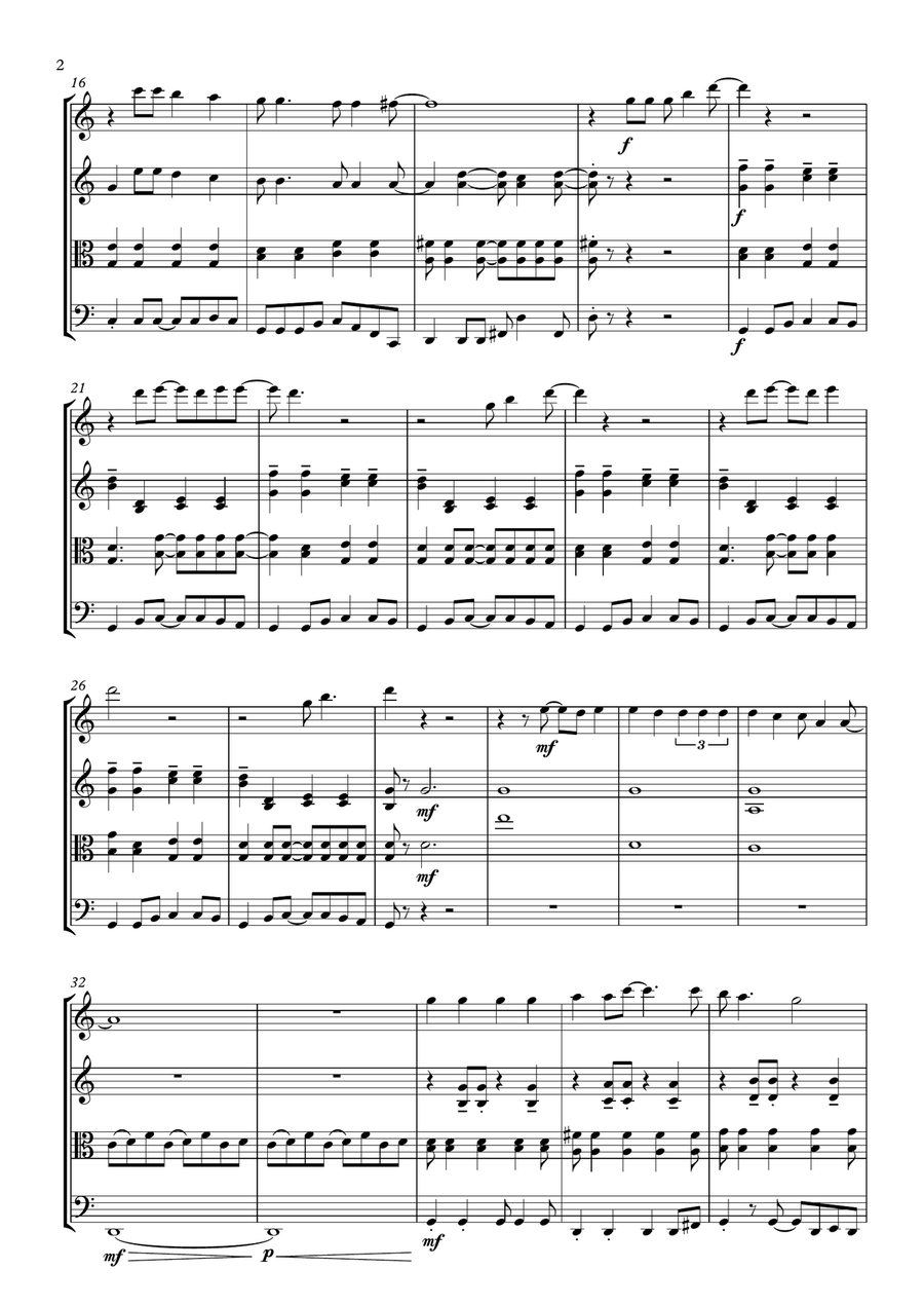 I'm A Believer String Quartet scores gallery preview page 2