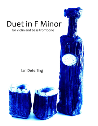 Book cover for Duet in F Minor (for Violin and Bass Trombone)