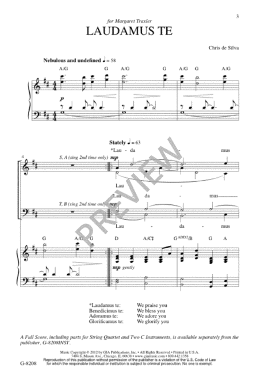 Laudamus Te Laudamus Te 4-Part scores gallery preview page 2