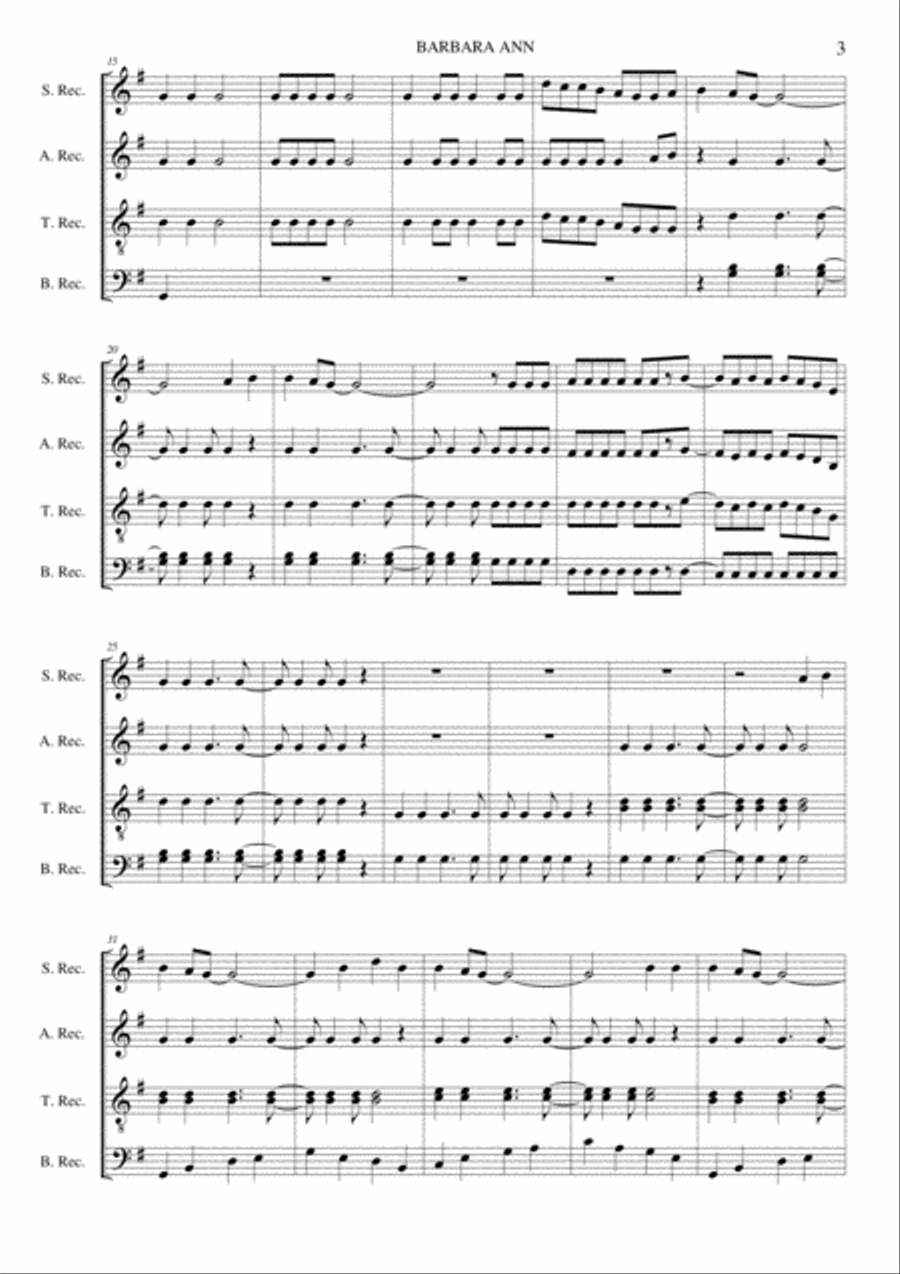 Barbara Ann Small Ensemble scores gallery preview page 3