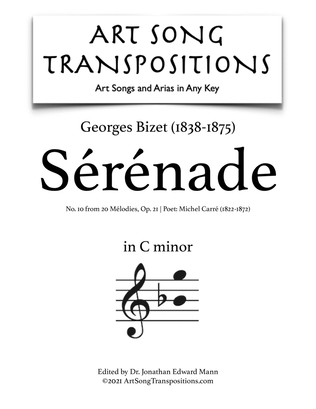 BIZET: Sérénade, Op. 21 no. 10 (transposed to C minor)