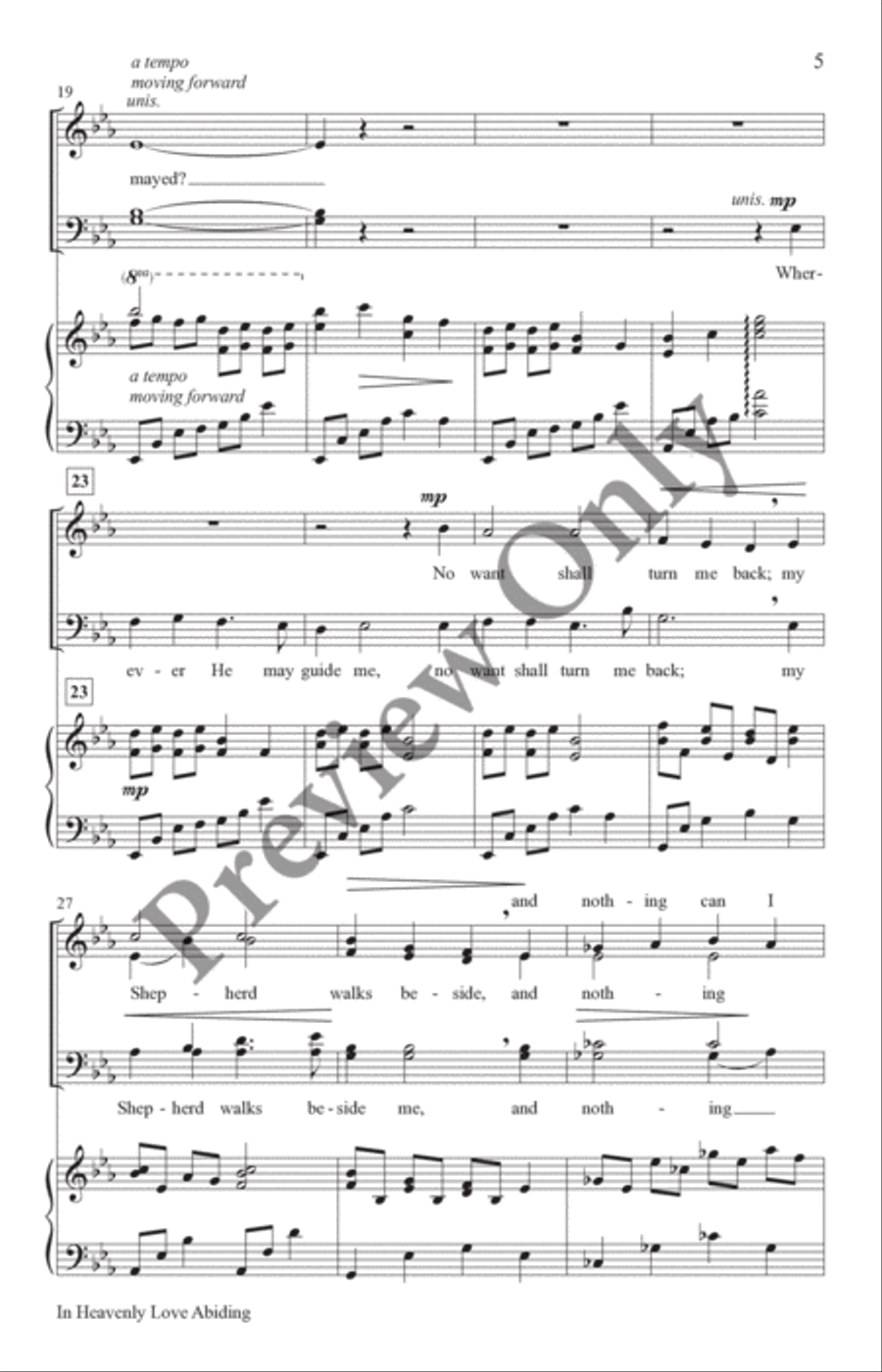 In Heavenly Love Abiding 4-Part scores gallery preview page 4