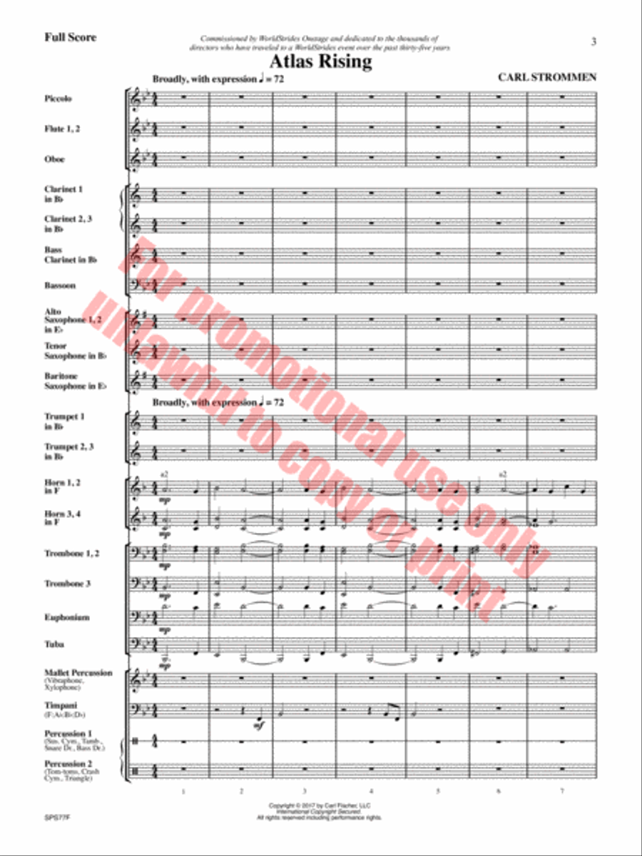 Atlas Rising Concert Band scores gallery preview page 4