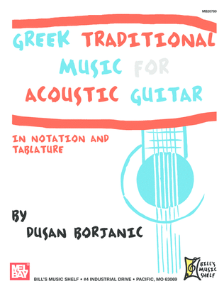 Book cover for Greek Traditional Music for Acoustic Guitar-In Notation and Tablature