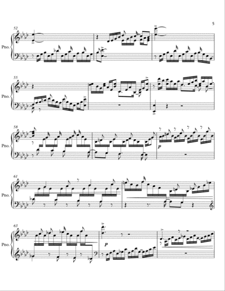 (Allegro) for the Left Hand Alone, op. 48, #3 Piano Method scores gallery preview page 5