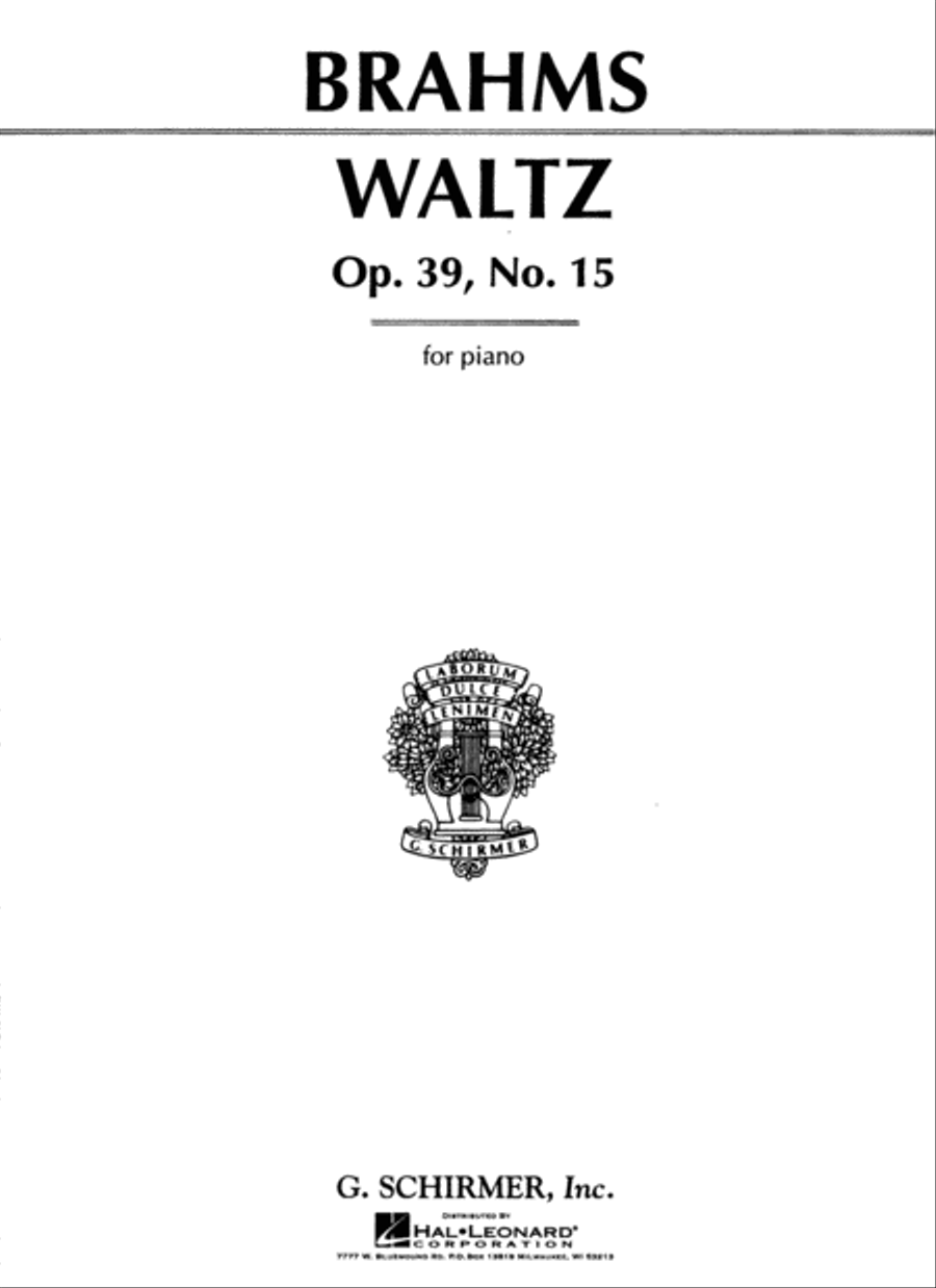 Waltz in Ab Major, Op. 39, No. 15 Piano Solo scores gallery preview page 1