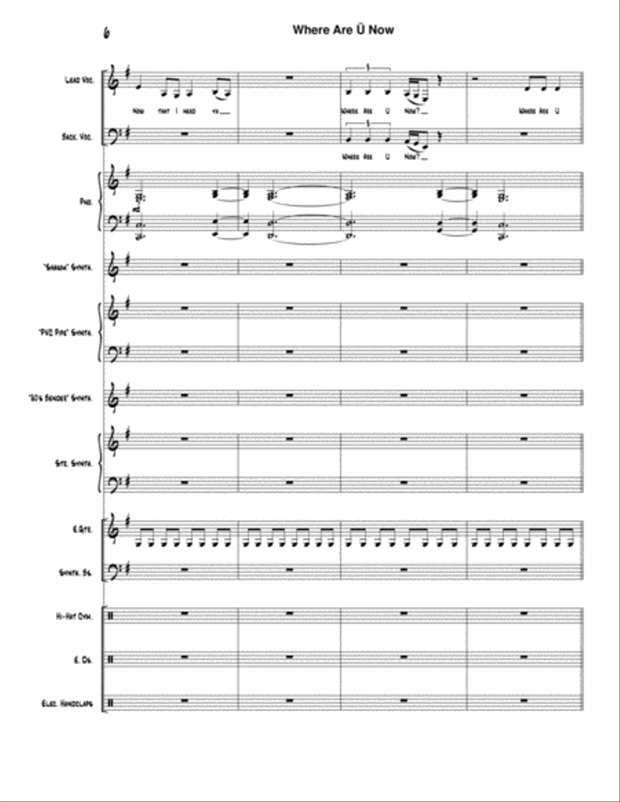 Where Are U Now Small Ensemble scores gallery preview page 6