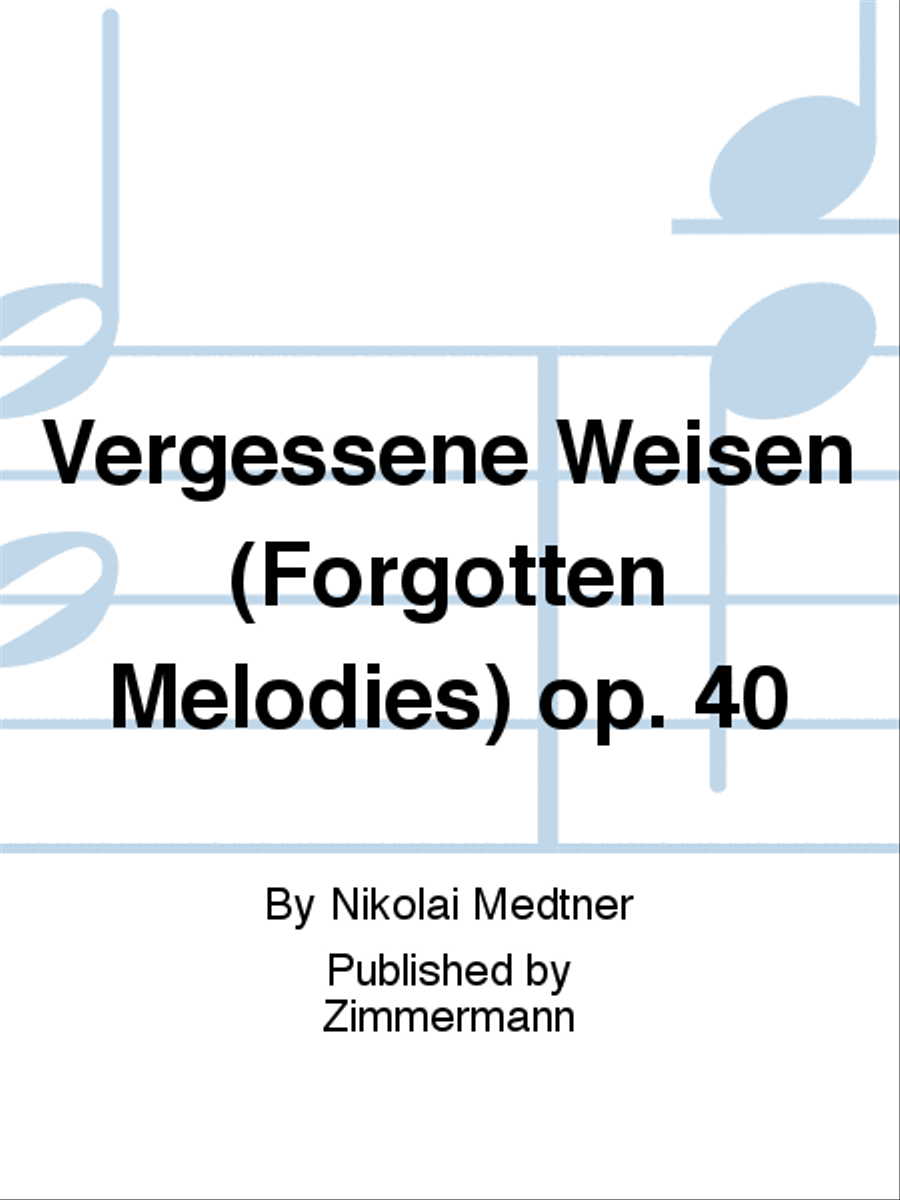 Vergessene Weisen (Forgotten Melodies) Op. 40 Piano Solo scores gallery preview page 1