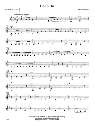 Do-Si-Do: 3rd Violin (Viola [TC])