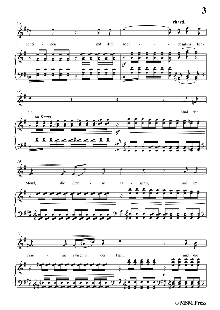 Schumann-Frühlingsnacht,in G Major,for Voice and Piano Piano, Vocal scores gallery preview page 5