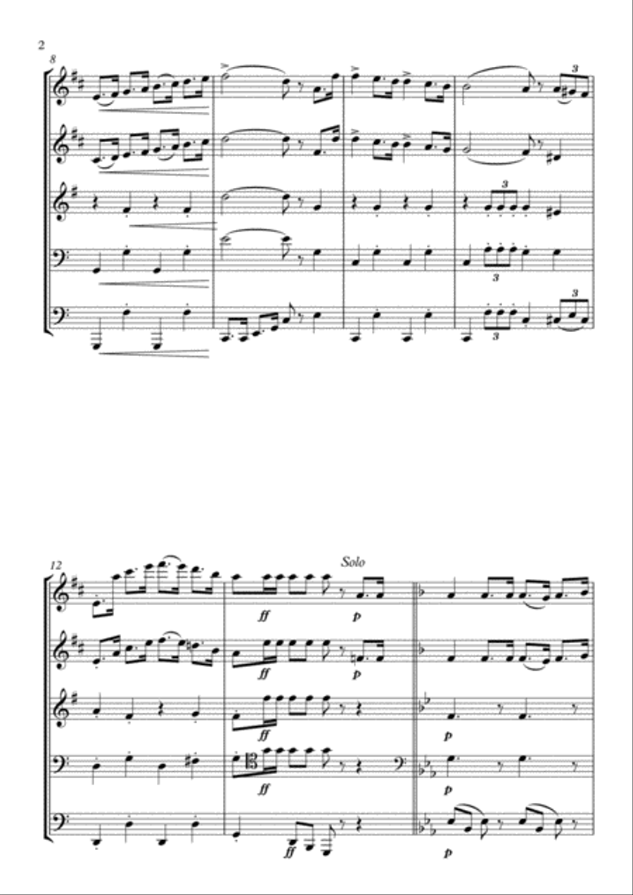 Puliwyap llaqta takin Brass Ensemble scores gallery preview page 2