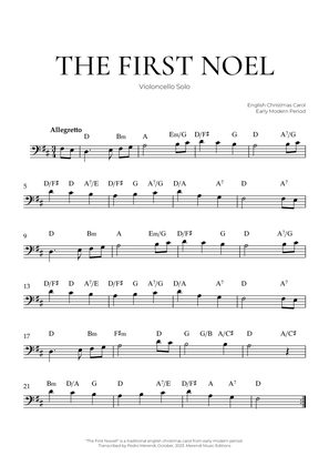 The First Noel (Violoncello Solo) - Christmas Carol