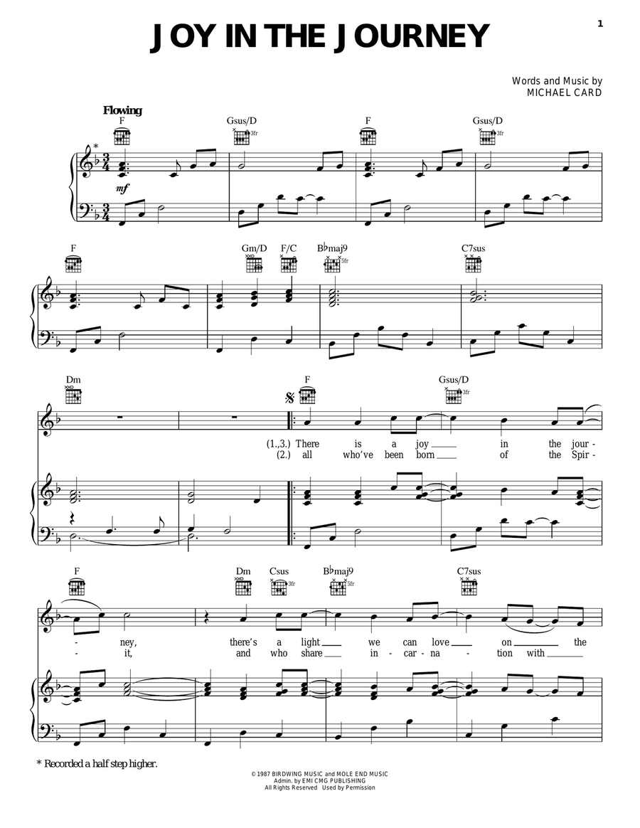 Joy In The Journey Acoustic Guitar scores gallery preview page 1