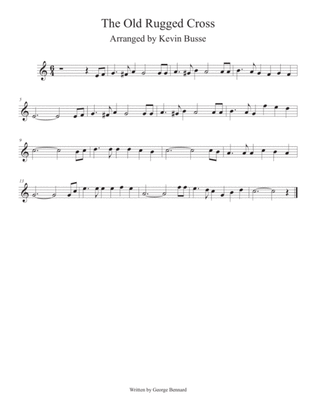 Old Rugged Cross (Easy key of C) - Alto Sax