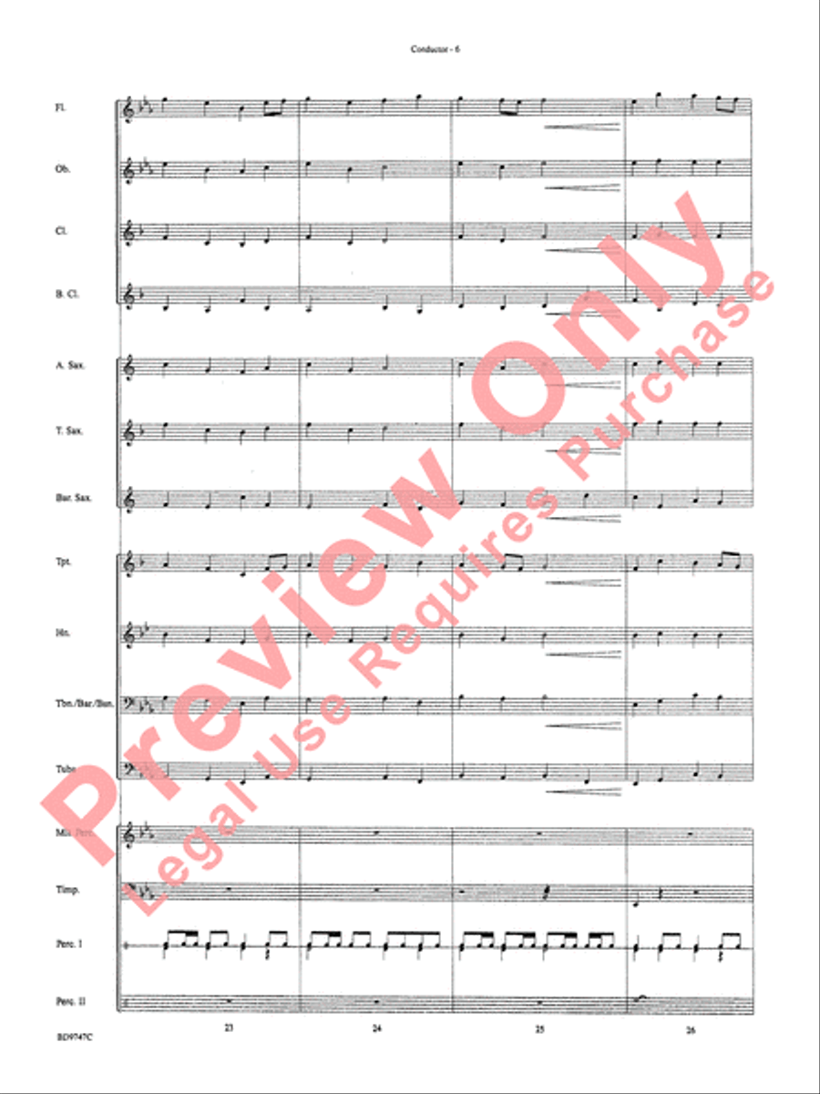 The Torch Burns Bright Concert Band scores gallery preview page 9