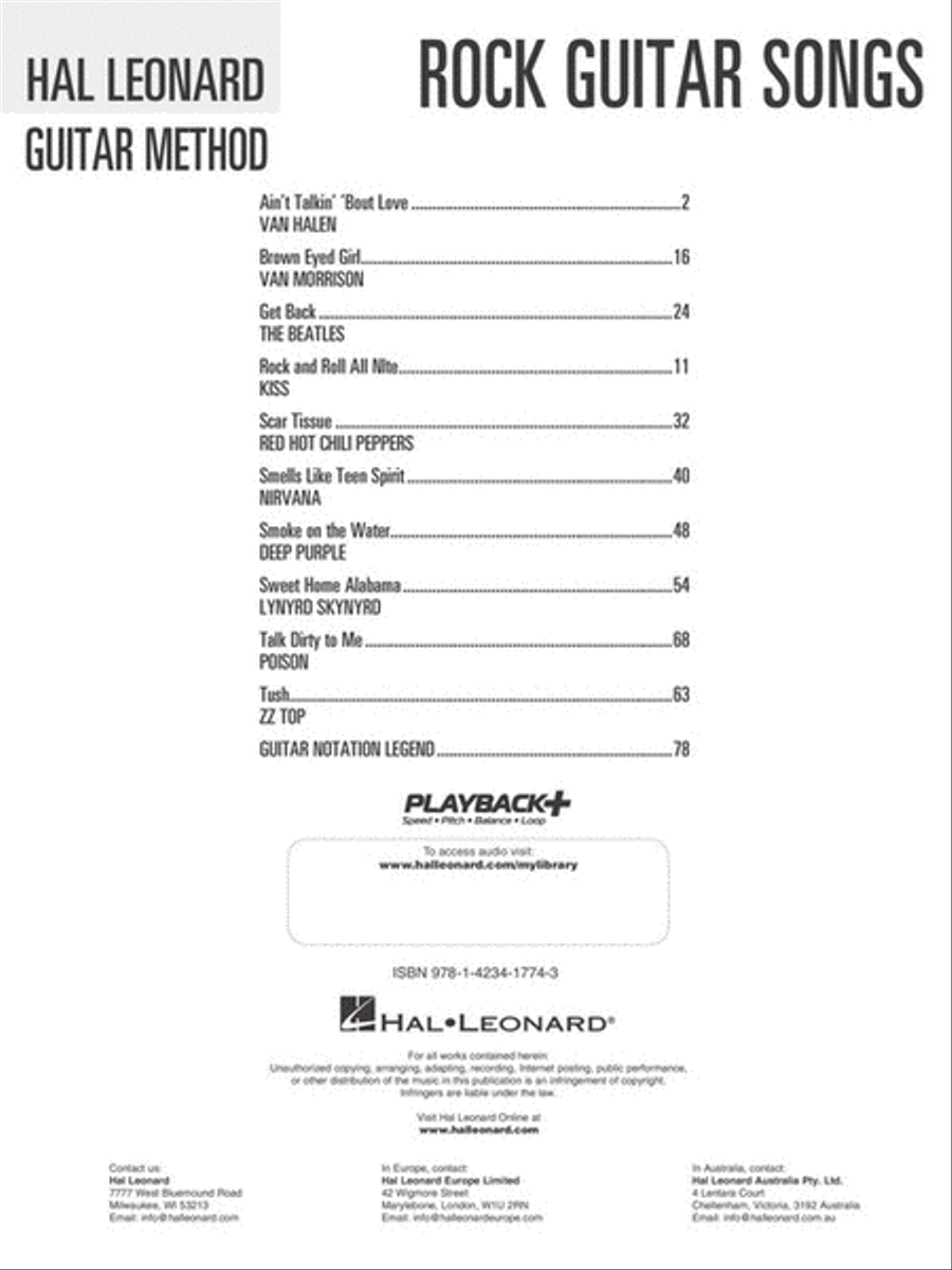 Rock Guitar Songs Rock Guitar Songs Electric Guitar scores gallery preview page 2