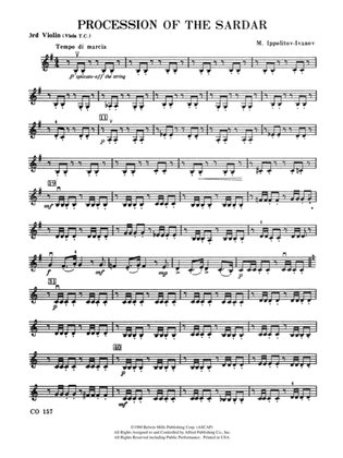 Procession of the Sardar: 3rd Violin (Viola [TC])