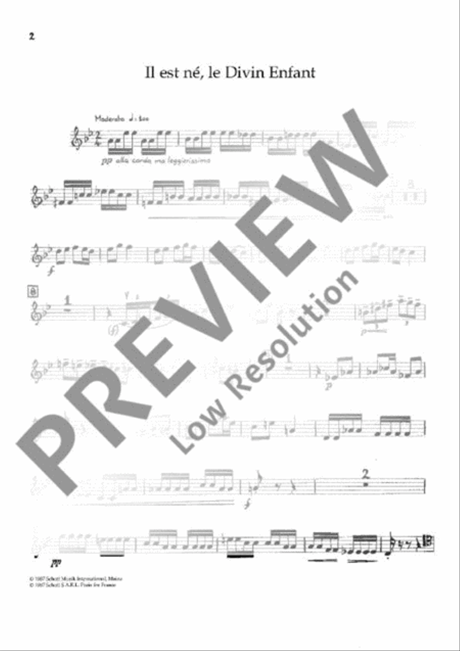 «Noël nouvelet» et «Il est né, le Divin Enfant» Cello scores gallery preview page 6