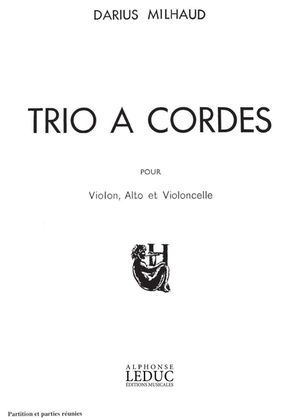 Darius Milhaud: Trio a Cordes No.1, Op.274