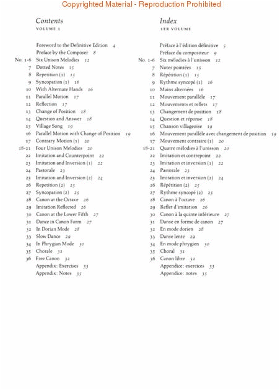 Mikrokosmos Volume 1 (Pink) Piano Method scores gallery preview page 2