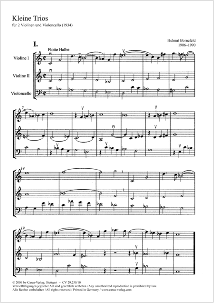 Kleine Trios BoWV 250.1 Performance Score scores gallery preview page 24