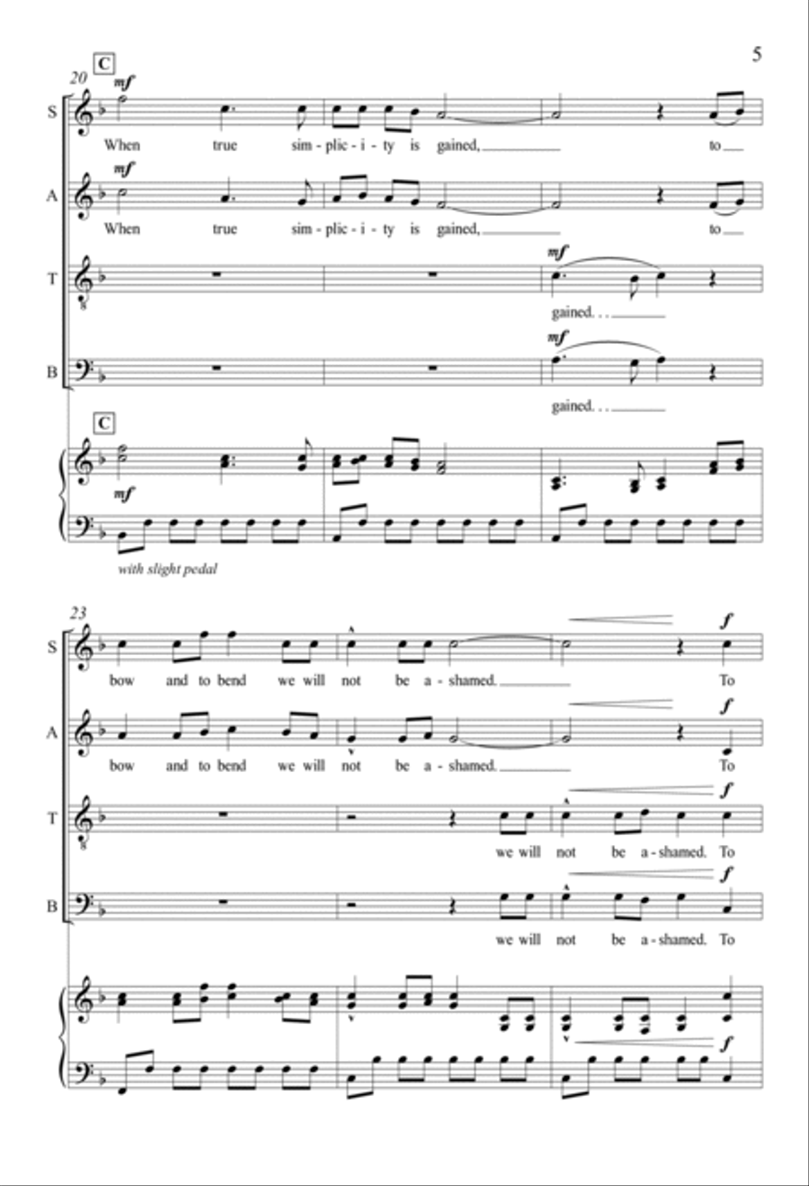 The Gift to Be Free Divisi scores gallery preview page 4