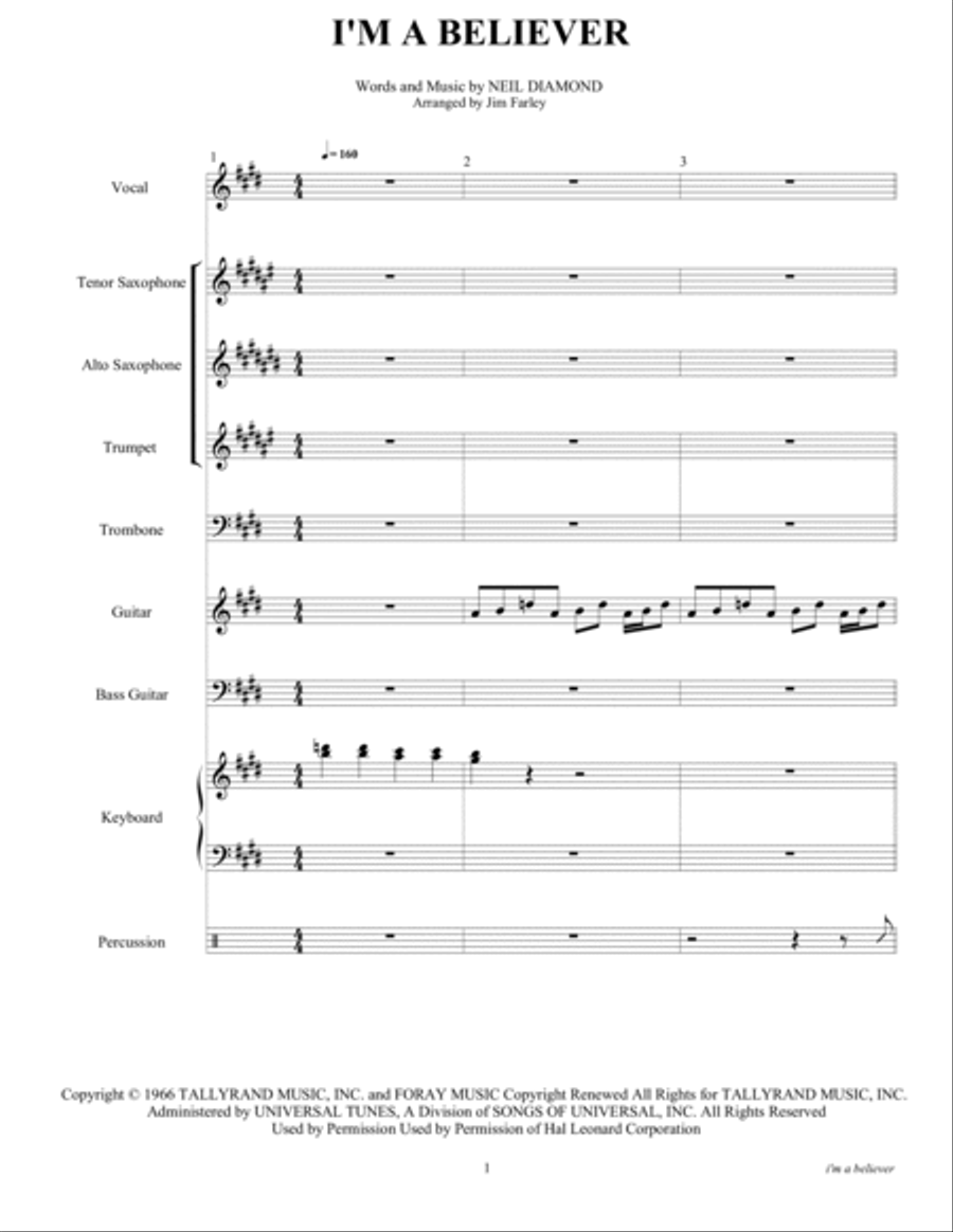 I'm A Believer Small Ensemble scores gallery preview page 3