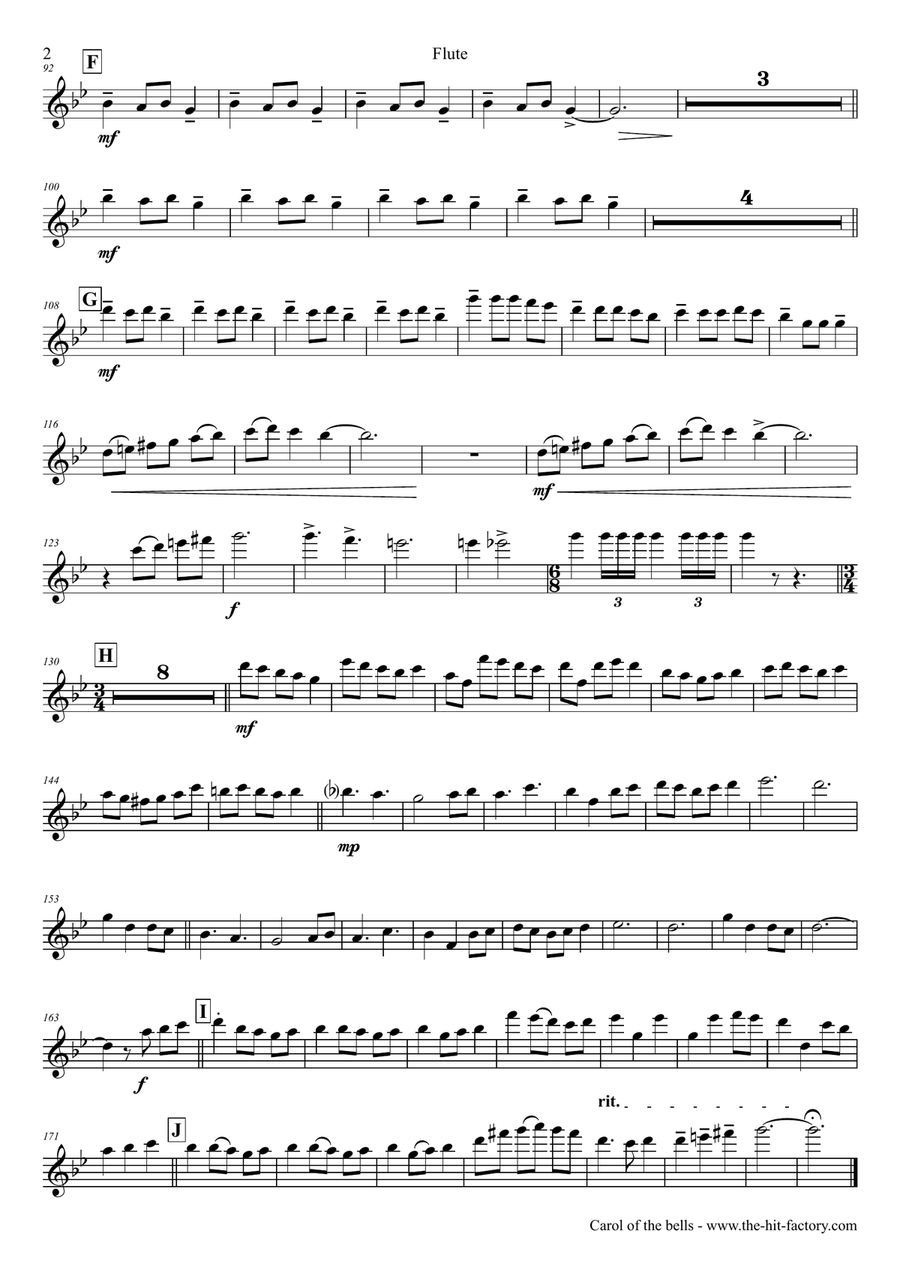 Carol of the Bells - Pentatonix style - Wind Quintet Woodwind Quintet scores gallery preview page 6