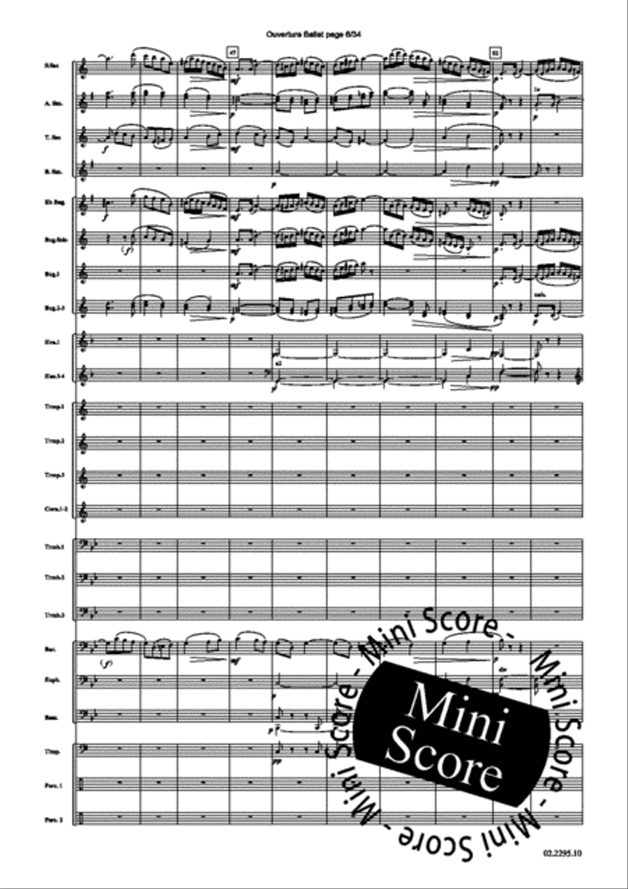 Ouverture de Ballet Fanfare Band scores gallery preview page 10