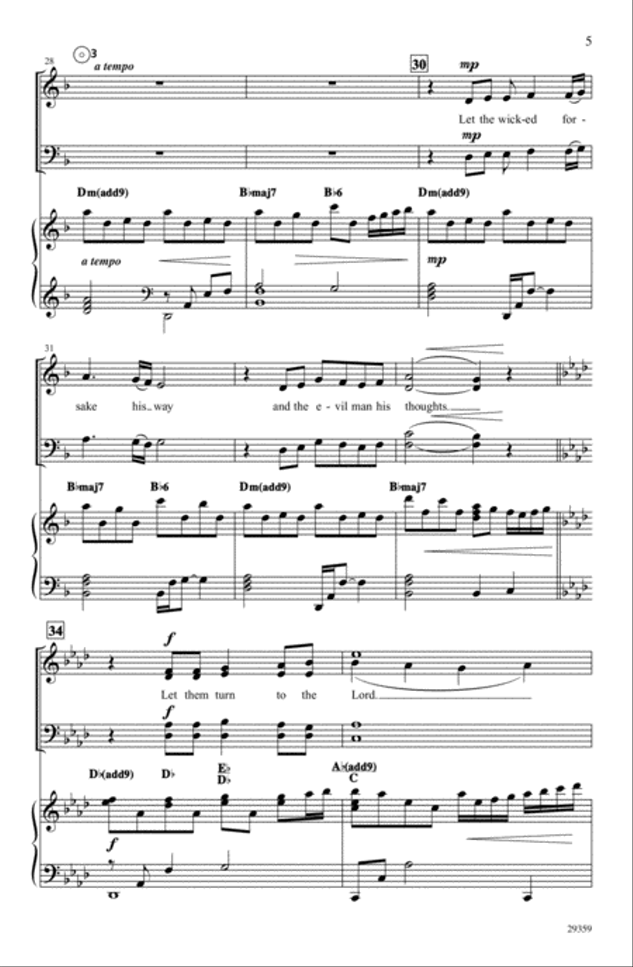 Seek the Lord 4-Part scores gallery preview page 4