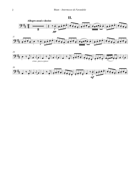 Intermezzo & Farandole for Tuba or Bass Trombone & Piano