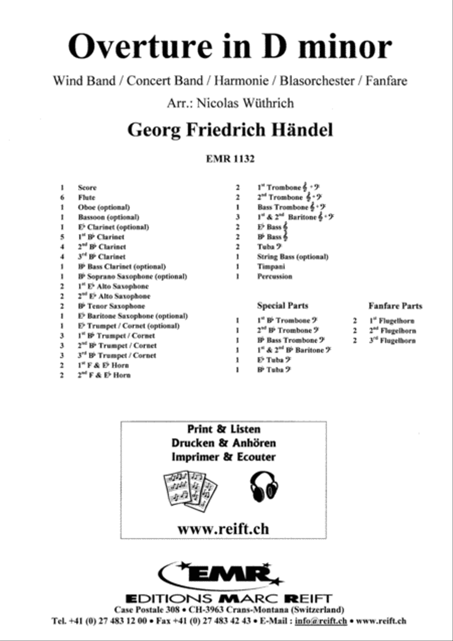Overture in D minor Concert Band scores gallery preview page 2