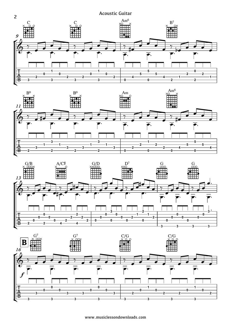 Ave Maria - Guitar Accompaniment Acoustic Guitar scores gallery preview page 2