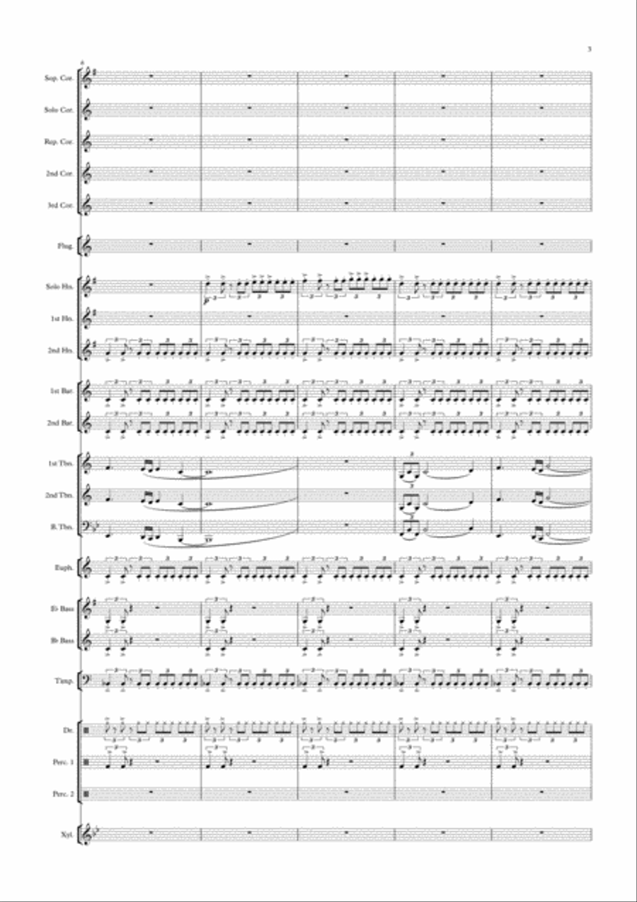 Alegria for brassband Brass Ensemble scores gallery preview page 3