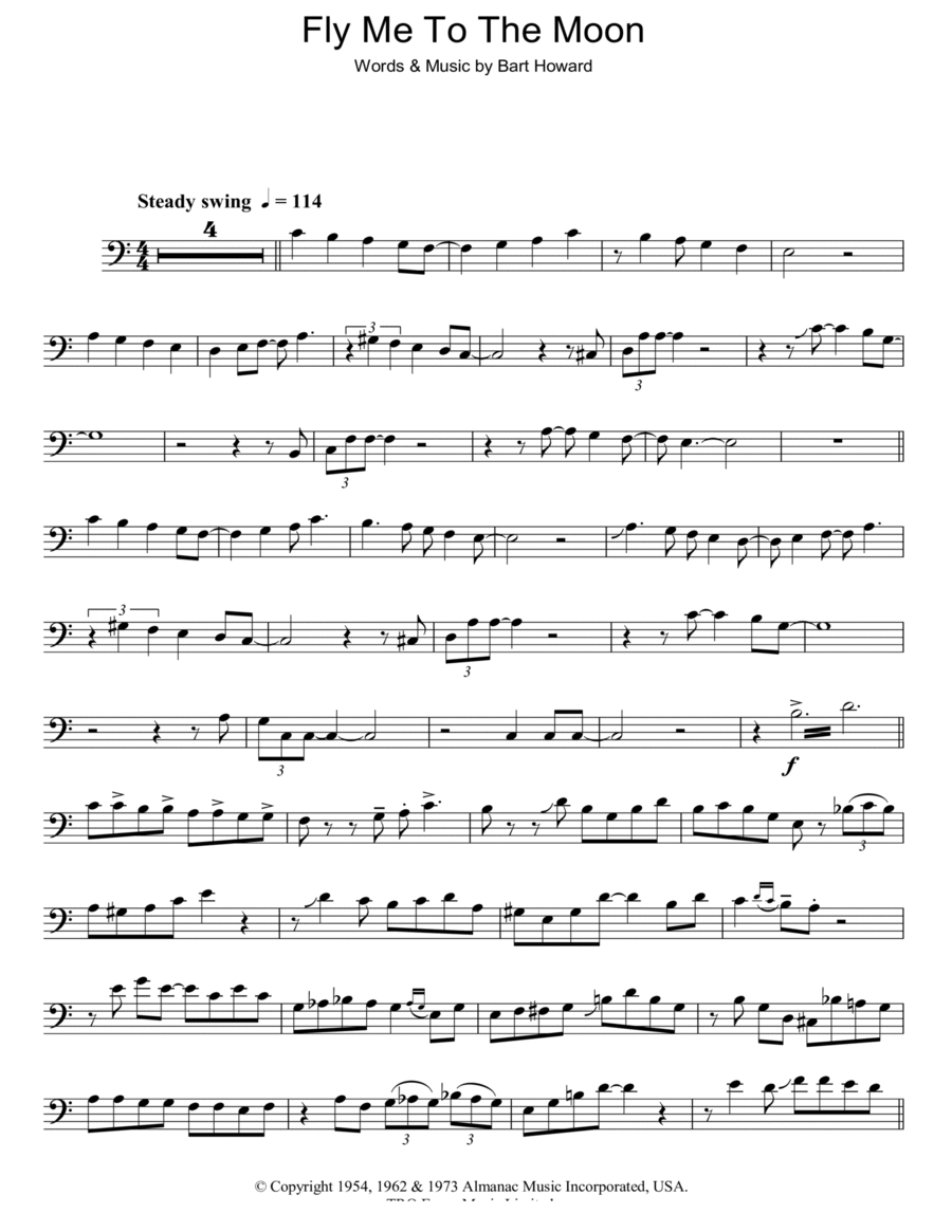Fly Me To The Moon (In Other Words) Trombone scores gallery preview page 1