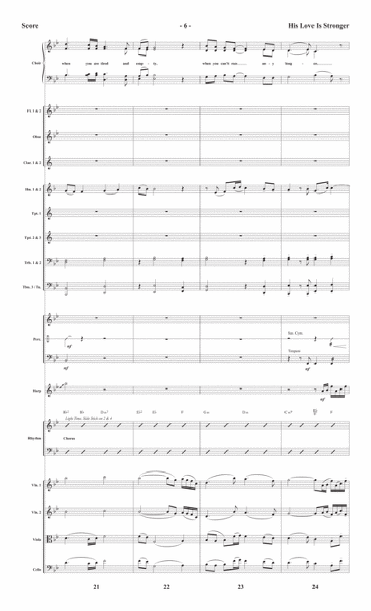 His Love is Stronger - Orchestral Score and CD with Printable Parts