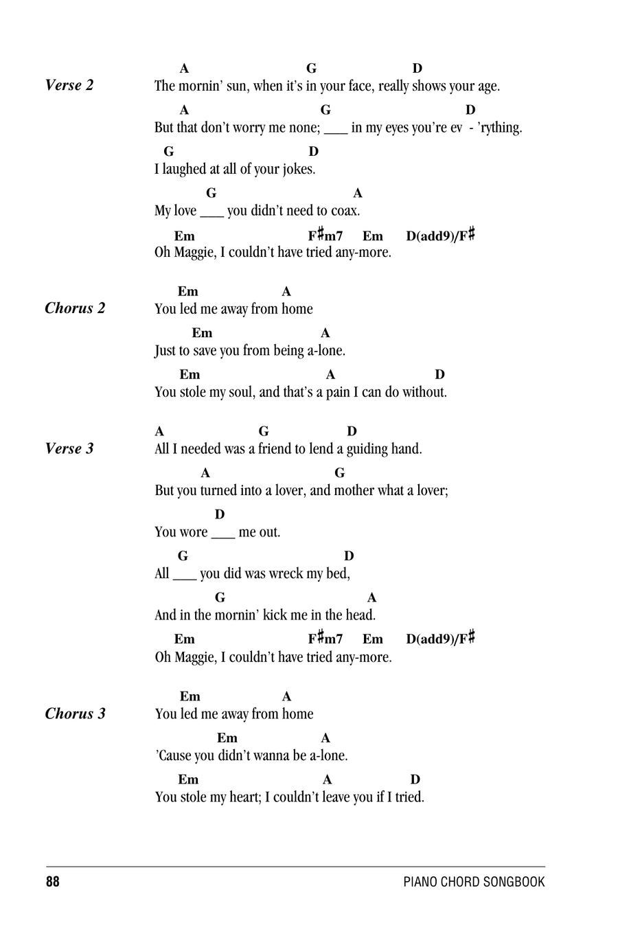 Maggie May Maggie May Piano scores gallery preview page 2