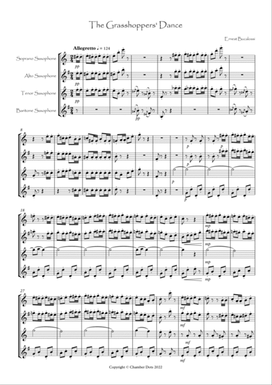 The Grasshoppers' Dance Woodwind Quartet scores gallery preview page 2